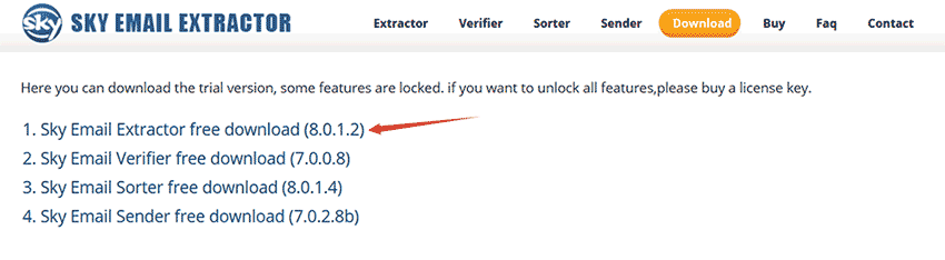 sky email extractor 8.0.1.9 license key