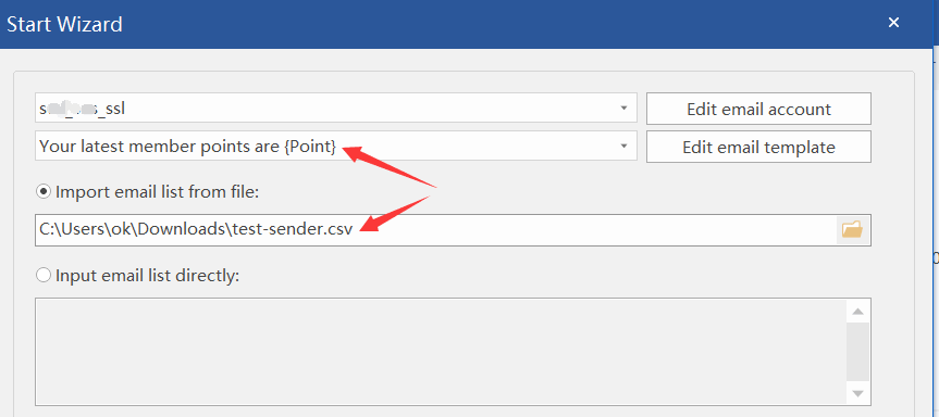 How to add custom variable in sky email sender step3