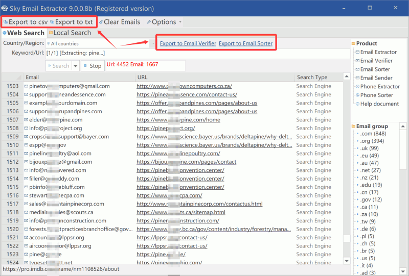 email address list step3
