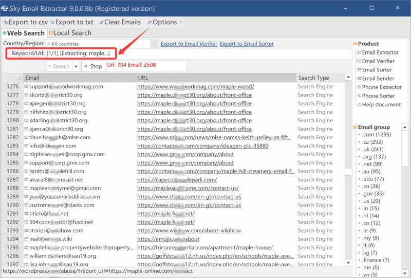 email list generator step2