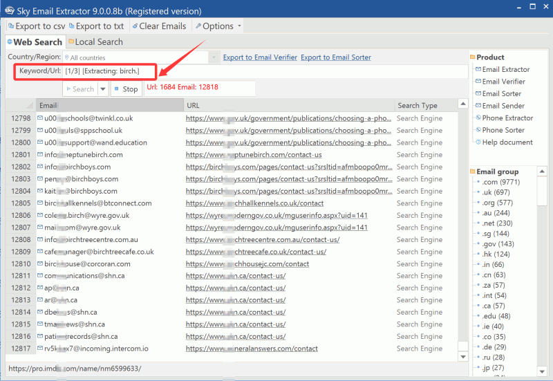 email prospector step2