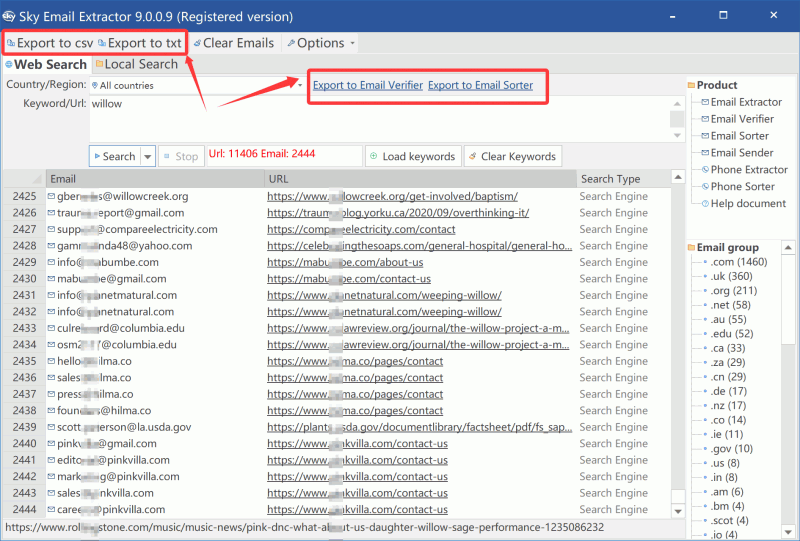 email scraping step3