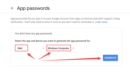 How to get gmail app password step6